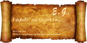 Egyházy Gizella névjegykártya