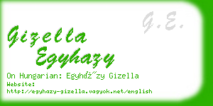 gizella egyhazy business card